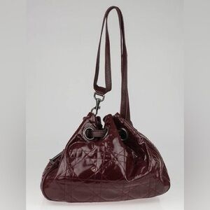 Dior Glossy Burgundy Shoulder Bag